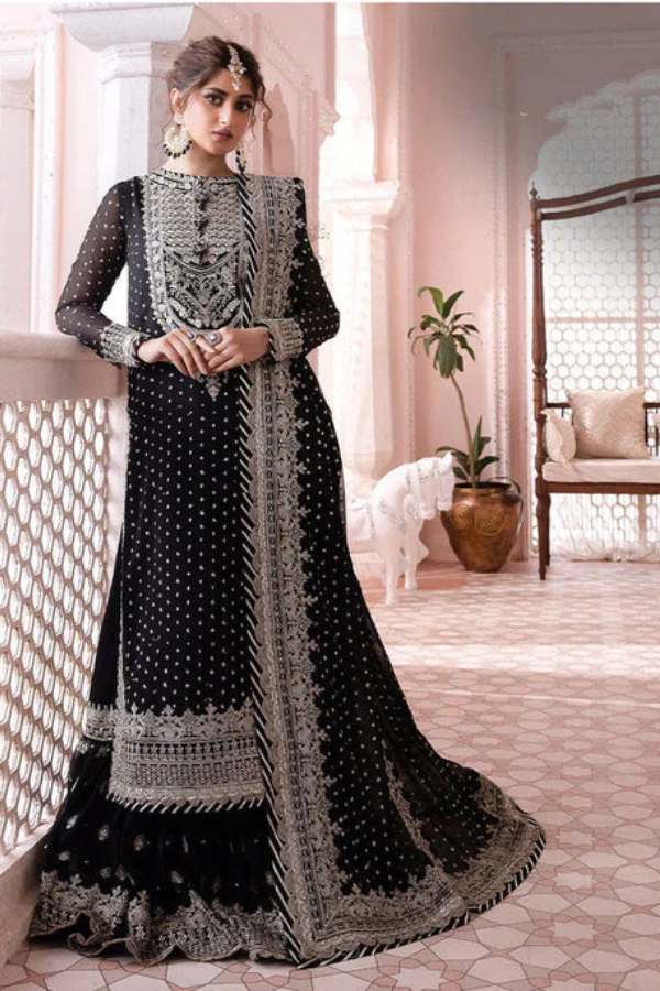 Embroidered Chiffon 3 Piece Unstitched Suit AJCC-D03-23